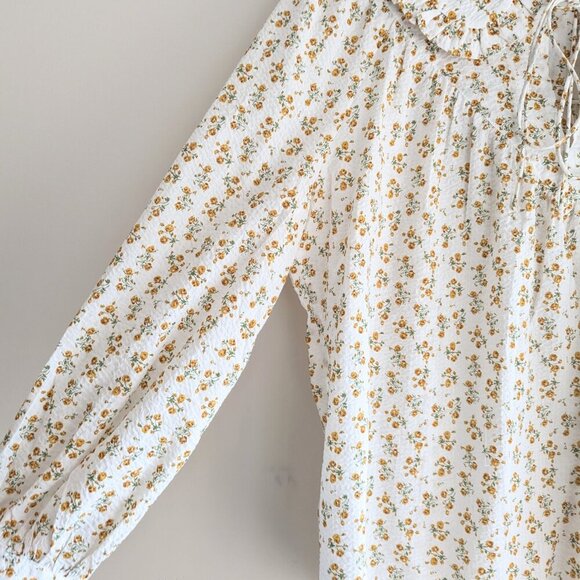 Mango Babydoll Ruffle Blouse - Picture 9 of 12